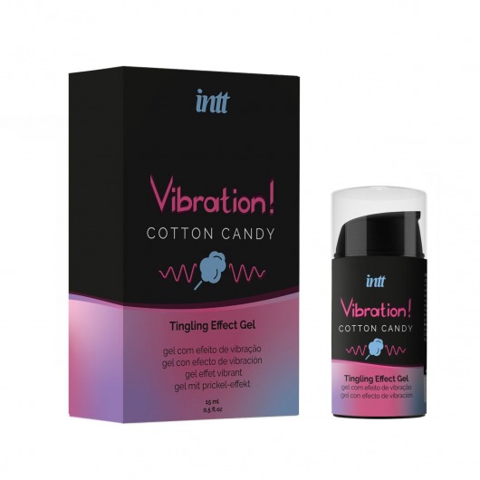 Жидкий вибратор Vibration Cotton Candy с ароматом сахарной ваты - 15 мл. - INTT - купить с доставкой в Магнитогорске