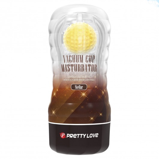 Прозрачный текстурированный мастурбатор Vacuum Cup Masturbator Stellar - Baile - в Магнитогорске купить с доставкой