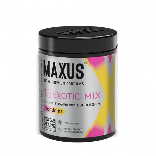 Цветные ароматизированные презервативы MAXUS Exotic Mix - 15 шт. - Maxus - купить с доставкой в Магнитогорске