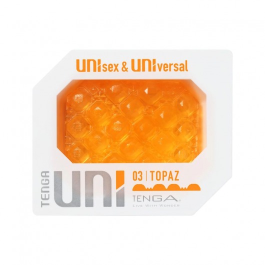Оранжевый мастурбатор-стимулятор Tenga Uni Topaz - Tenga - в Магнитогорске купить с доставкой