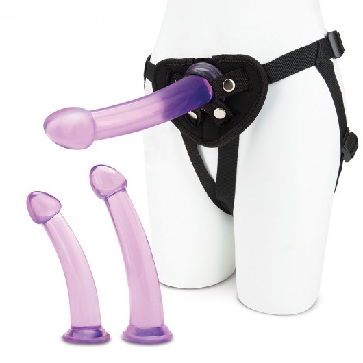 Тренировочный набор с тремя насадками Pegging Training Set - Lux Fetish - купить с доставкой в Магнитогорске