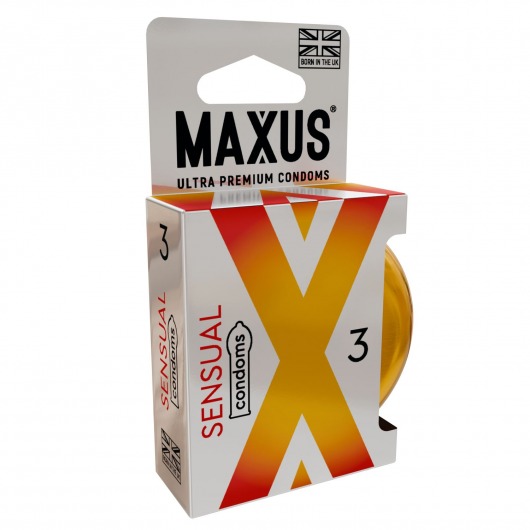 Презервативы анатомической формы Maxus Sensual - 3 шт. - Maxus - купить с доставкой в Магнитогорске
