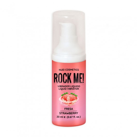 Жидкий вибратор Nuei Rock Me! с ароматом клубники - 20 мл. - Nuei cosmetics - купить с доставкой в Магнитогорске