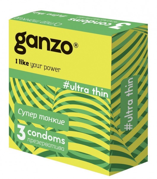 Ультратонкие презервативы Ganzo Ultra thin - 3 шт. - Ganzo - купить с доставкой в Магнитогорске