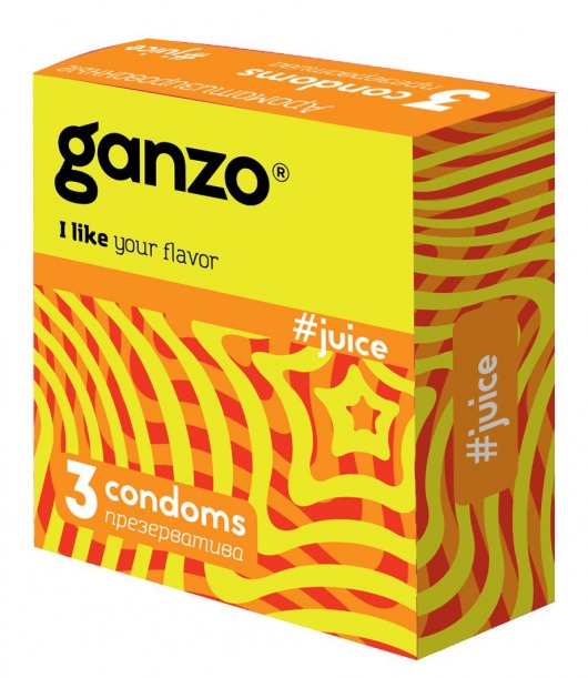 Ароматизированные презервативы Ganzo Juice - 3 шт. - Ganzo - купить с доставкой в Магнитогорске