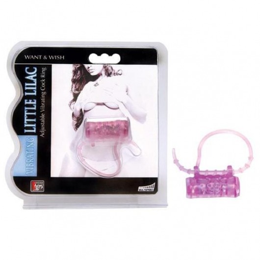 Эрекционное кольцо с вибратором LITTLE LILAC - Dream Toys - в Магнитогорске купить с доставкой
