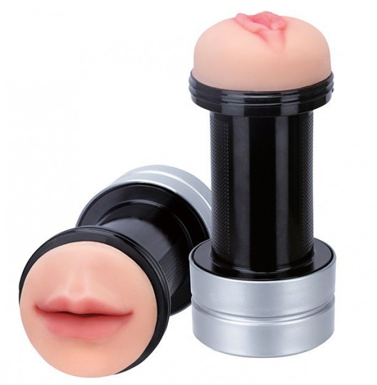 Двусторонний мастурбатор REALSTUFF 2 IN 1 HUMMER MOUTH   VAGINA - ротик и вагина - Dream Toys - в Магнитогорске купить с доставкой