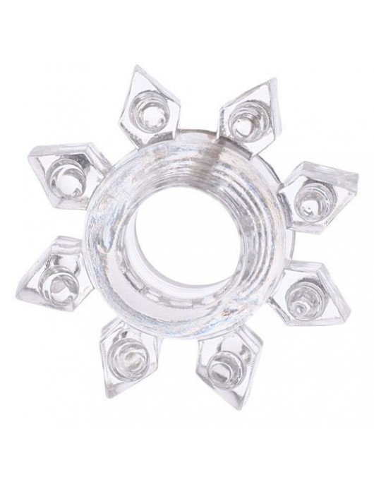 Прозрачное гелевое эрекционное кольцо-звезда - Toyfa Basic - в Магнитогорске купить с доставкой