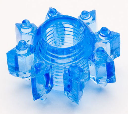 Голубая гелевая насадка-звезда - Toyfa Basic - в Магнитогорске купить с доставкой