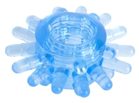 Голубая гелевая насадка с шипиками - Toyfa Basic - в Магнитогорске купить с доставкой