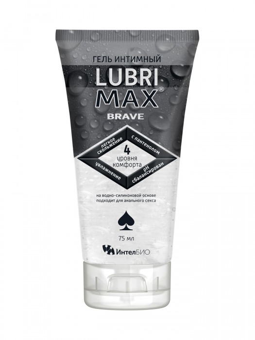 Водно-силиконовый интимный гель-смазка Lubrimax Brave - 75 мл. - ИнтелБИО - купить с доставкой в Магнитогорске