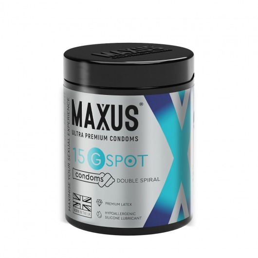 Гладкие презервативы Maxus G spot с двойной спиралью - 15 шт. - Maxus - купить с доставкой в Магнитогорске
