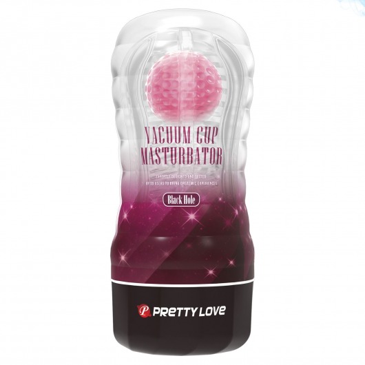 Прозрачный текстурированный мастурбатор Vacuum Cup Masturbator Black Hole - Baile - в Магнитогорске купить с доставкой