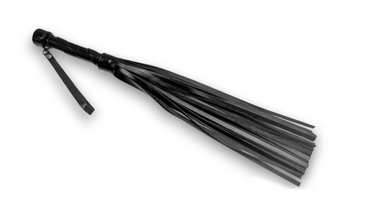 Черная кожаная плеть Gothic charm - 54 см. - БДСМ Арсенал - купить с доставкой в Магнитогорске