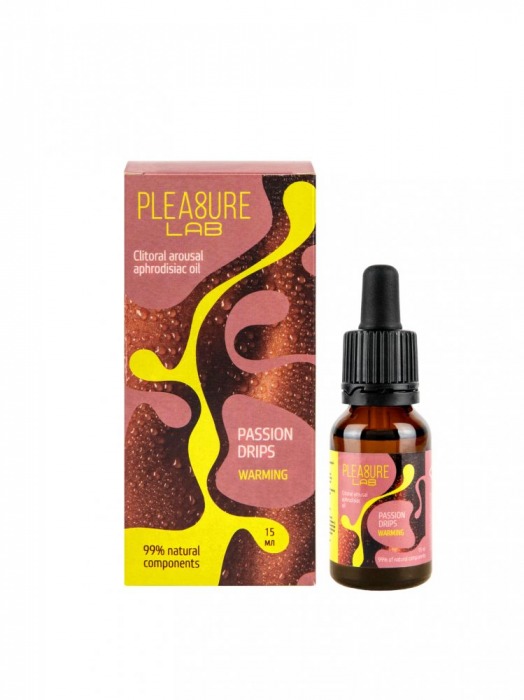 Капли с согревающим эффектом Passion Drips Warming - 15 мл. - Pleasure Lab - купить с доставкой в Магнитогорске