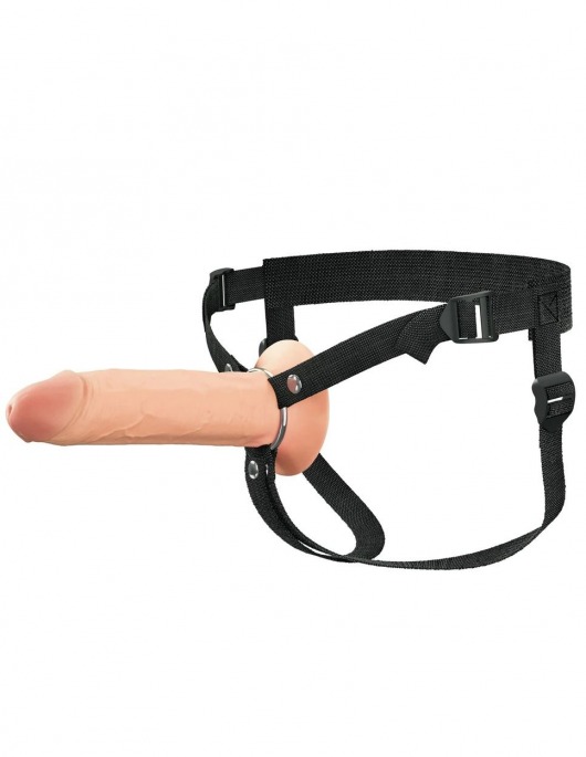 Полый страпон на ремнях 8’’ Hollow Silicone Strap-on - Pipedream - купить с доставкой в Магнитогорске
