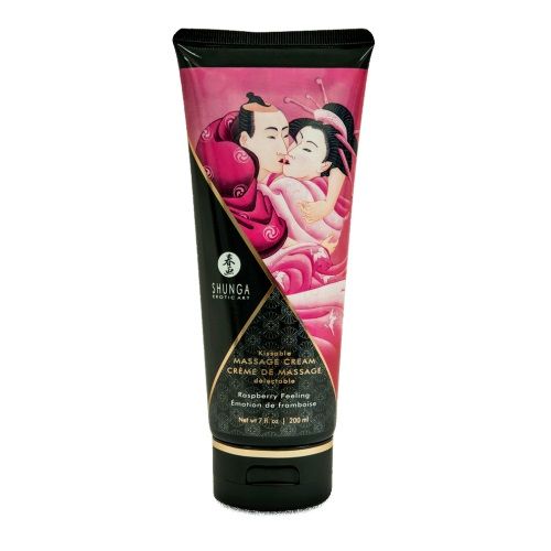 Массажный крем для тела с ароматом малины Raspberry feeling - 200 мл. - Shunga - купить с доставкой в Магнитогорске