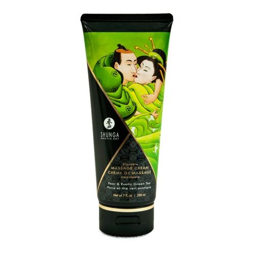 Массажный крем для тела с ароматом груши и зелёного чая Pear   Exotic Green Tea - 200 мл. - Shunga - купить с доставкой в Магнитогорске