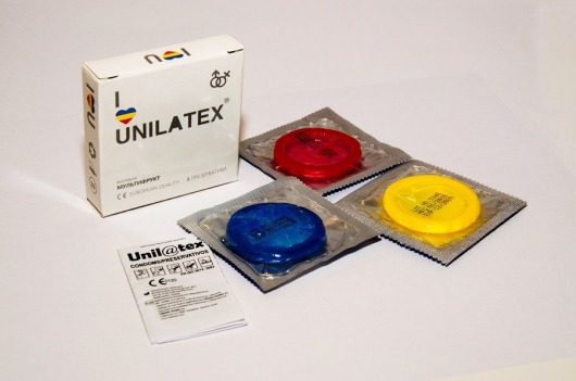 Разноцветные ароматизированные презервативы Unilatex Multifruits - 3 шт. - Unilatex - купить с доставкой в Магнитогорске