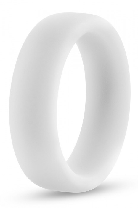 Белое люминесцентное эрекционное кольцо Silicone Glo Cock Ring - Blush Novelties - в Магнитогорске купить с доставкой