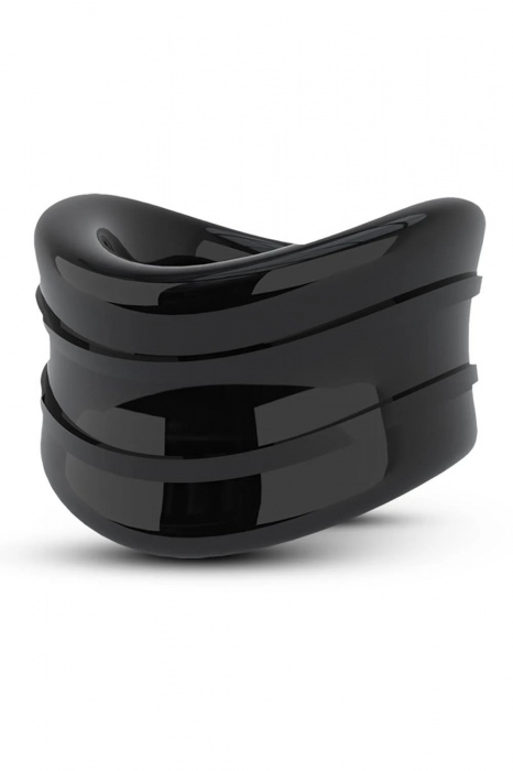 Черное эрекционное кольцо на мошонку Beef Ball Stretcher Snug - Blush Novelties - в Магнитогорске купить с доставкой