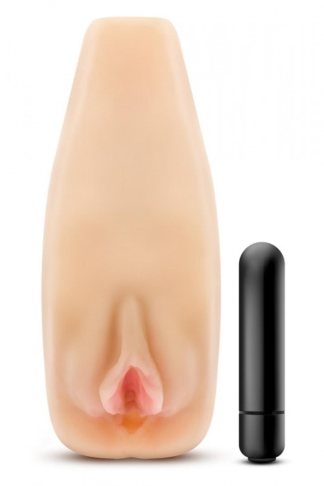 Мастурбатор-вагина с вибрацией Soft   Wet Natasha Realistic Beige Masturbator - Blush Novelties - в Магнитогорске купить с доставкой