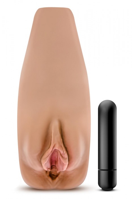 Маструбатор-вагина с вибрацией Soft   Wet Renata Realistic Tan Masturbator - Blush Novelties - в Магнитогорске купить с доставкой