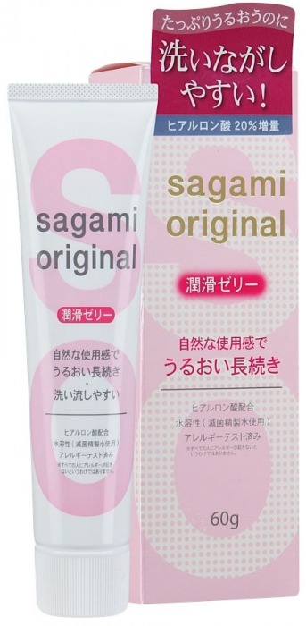 Гель-смазка на водной основе Sagami Original - 60 гр. - Sagami - купить с доставкой в Магнитогорске