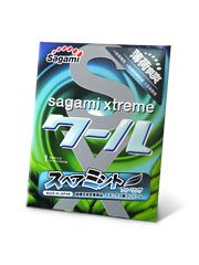 Презерватив Sagami Xtreme Mint с ароматом мяты - 1 шт. - Sagami - купить с доставкой в Магнитогорске