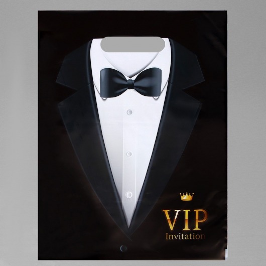 Пакет «Смокинг VIP» полиэтиленовый с вырубной ручкой (30х40 см) - UPAK LAND - купить с доставкой в Магнитогорске