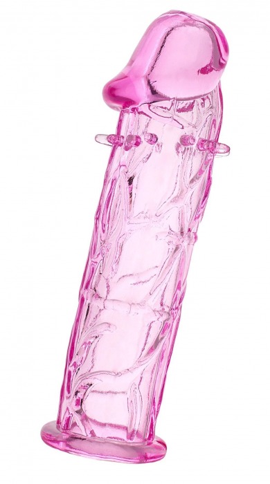 Розовая насадка фаллической формы - 12,5 см. - A-toys - в Магнитогорске купить с доставкой