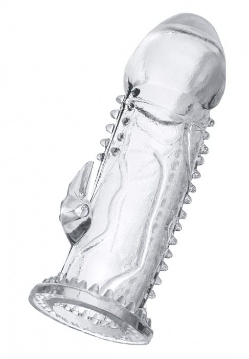 Прозрачная насадка на пенис с шипиками и коготком - 13,5 см. - A-toys - в Магнитогорске купить с доставкой
