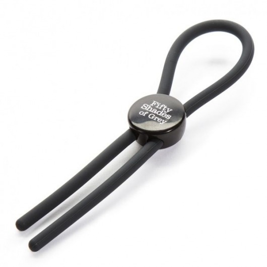 Тёмно-серое эрекционное кольцо с зажимом Again and Again Adjustable Cock Ring - Fifty Shades of Grey - в Магнитогорске купить с доставкой