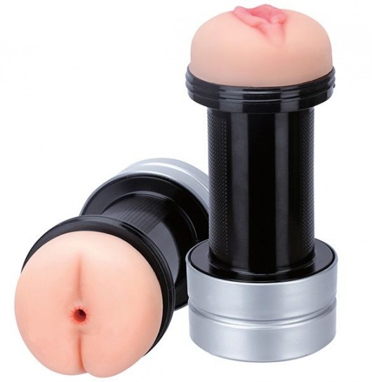 Мастурбатор 2-в-1 REALSTUFF 2 IN 1 HUMMER ANUS   VAGINA: вагина и анус - Dream Toys - в Магнитогорске купить с доставкой