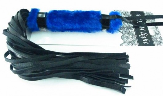 Нежная плеть с синим мехом BDSM Light - 43 см. - БДСМ Арсенал - купить с доставкой в Магнитогорске