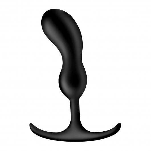 Черный массажер простаты с утяжелителями Premium Silicone Weighted Prostate Plug Medium - 16,3 см. - XR Brands - в Магнитогорске купить с доставкой