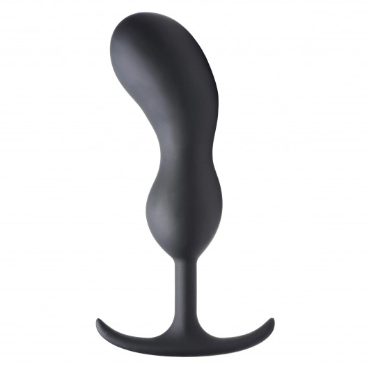 Черный массажер простаты с утяжелителями Premium Silicone Weighted Prostate Plug XL - 20,8 см. - XR Brands - в Магнитогорске купить с доставкой