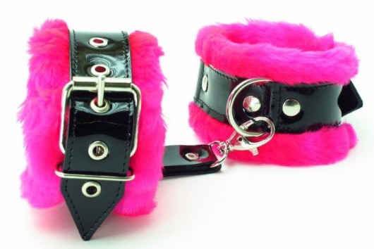 Оковы на ноги с розовым мехом BDSM Light - БДСМ Арсенал - купить с доставкой в Магнитогорске