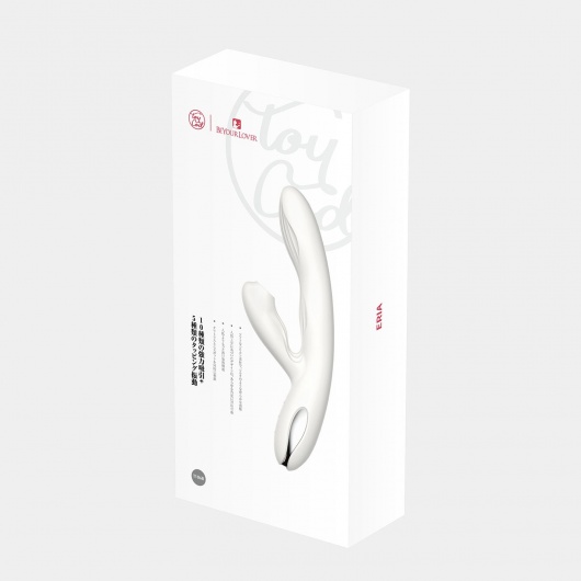 Белый вибратор-кролик Eria с вакуумной стимуляцией, функцией tapping и нагревом - 21,5 см. - BeYourLover