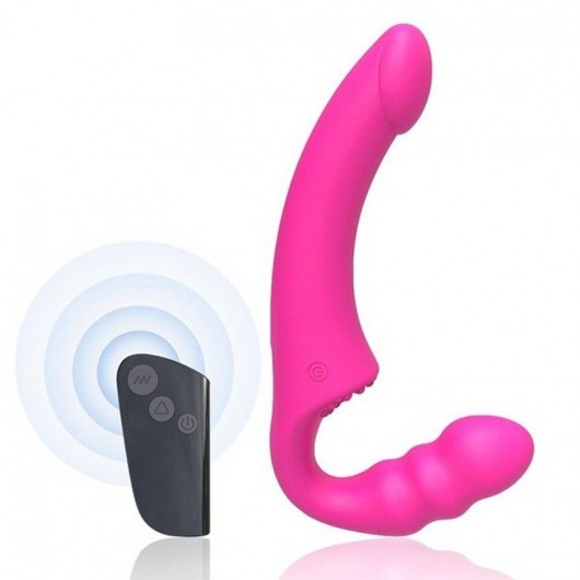 Розовый безремневой страпон Straples Strap-On Dildo - Erokay - купить с доставкой в Магнитогорске