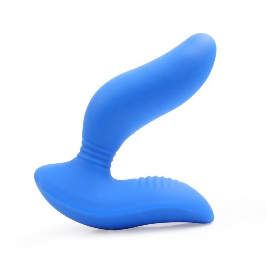 Синий вибромассажер простаты 3,5’’ Curve P-spot Massager - 12 см. - Erokay - в Магнитогорске купить с доставкой