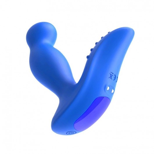 Синий вибромассажер простаты 3,5’’ Remote Control P-spot Massager - 12,5 см. - Erokay - в Магнитогорске купить с доставкой