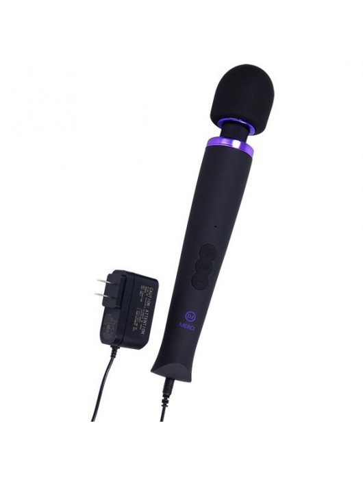 Черный жезловый вибромассажёр Merci Power Wand - Doc Johnson