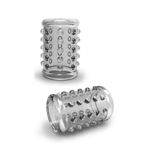 Прозрачная насадка на пенис с шишечками STAY HARD COCK SLEEVE 02 CLEAR - Blush Novelties - в Магнитогорске купить с доставкой
