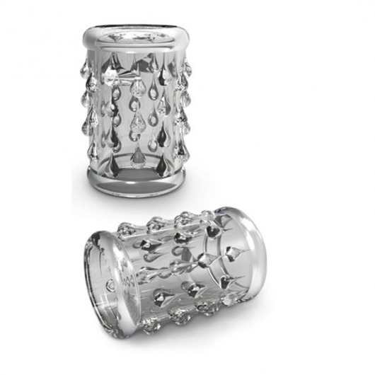 Прозрачная насадка с капельками STAY HARD COCK SLEEVE 05 CLEAR - Blush Novelties - в Магнитогорске купить с доставкой