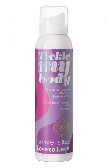 Массажная хрустящая пенка Tickle My Body Coconut с ароматом кокоса - 150 мл. - Love to Love - купить с доставкой в Магнитогорске
