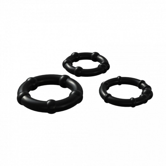 Набор из 3 черных эрекционных колец Babooom Ring Set - Adrien Lastic - в Магнитогорске купить с доставкой