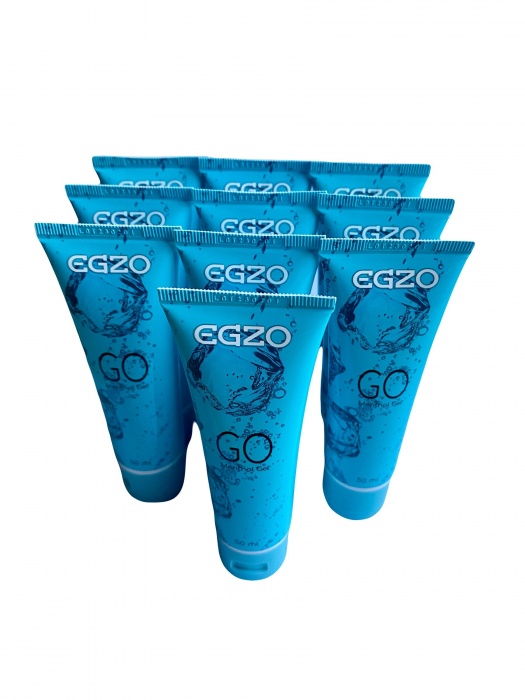 Набор из 10 пролонгирующих лубрикантов на водной основе Egzo Go (по 50 мл.) - EGZO - купить с доставкой в Магнитогорске