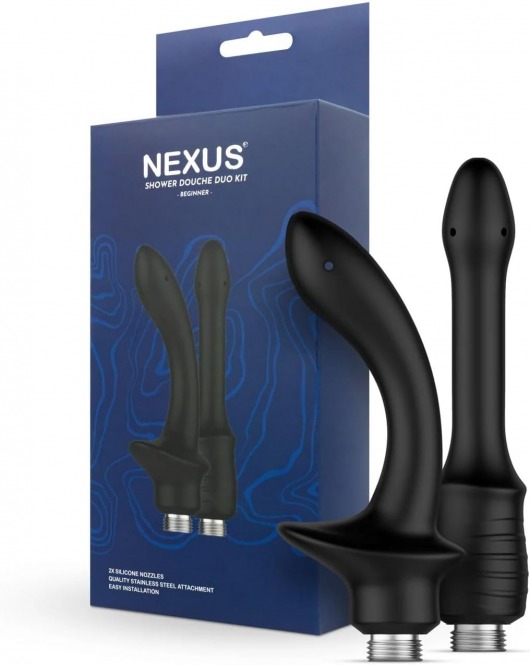 Набор из 2 насадок для анального душа Shower Douche Duo Kit Beginner - Nexus Range - купить с доставкой в Магнитогорске