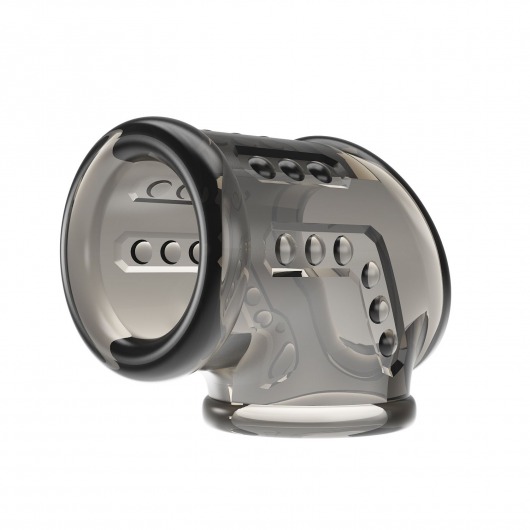 Дымчатая насадка на пенис и мошонку - Baile - в Магнитогорске купить с доставкой